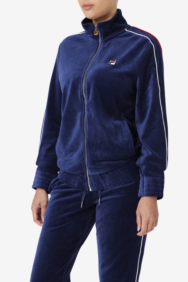 Fila Navy/White/Red Deverall Velour Jacket