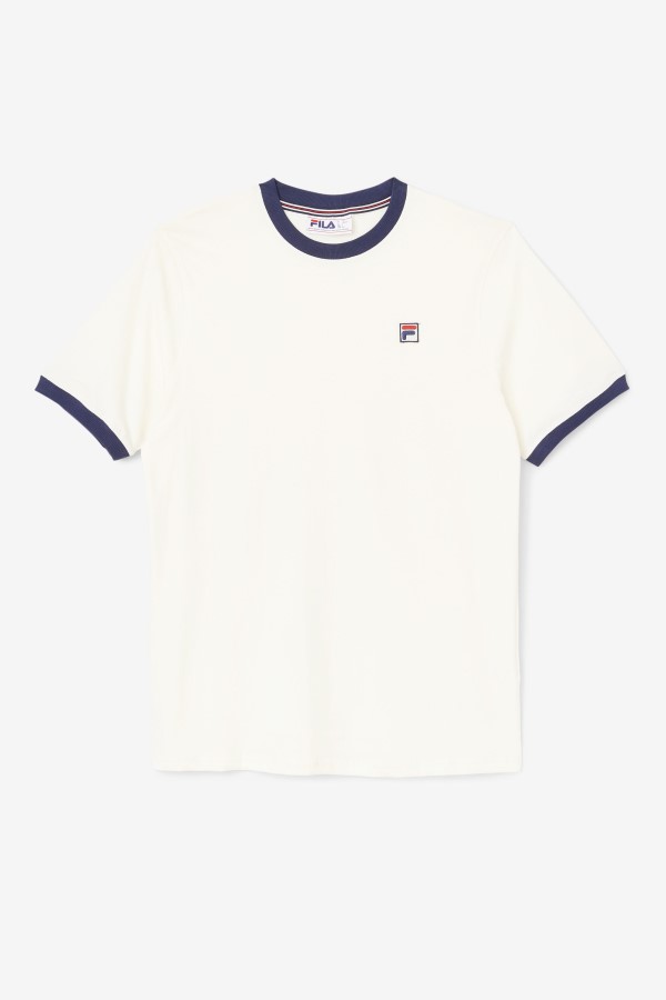 White/Peacoat Fila Marconi Ringer Tee