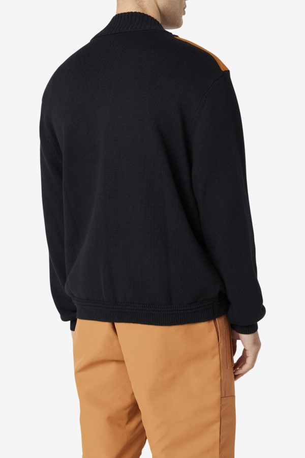 Black/Adobe Merkle 1/4 Zip Sweater Fila