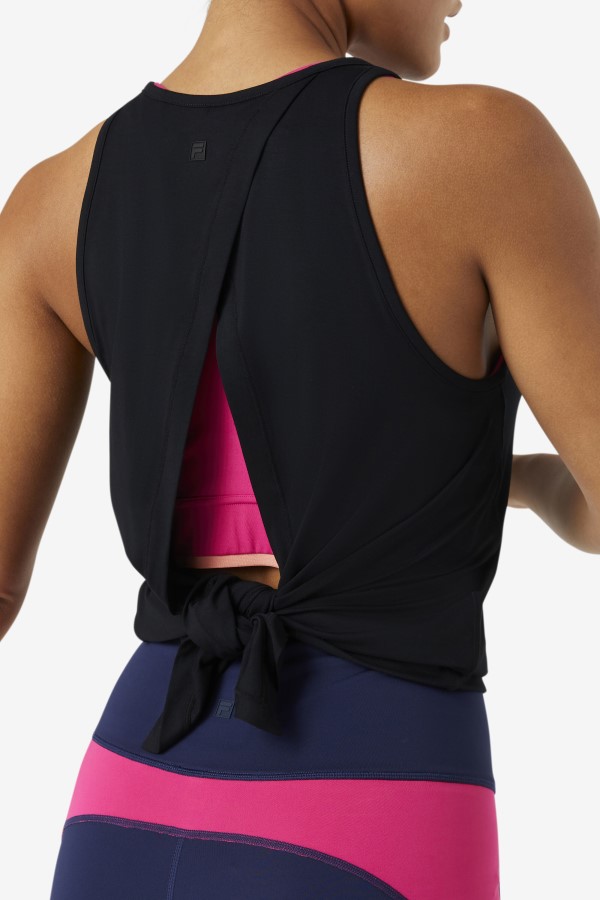 Fi-Lux Black Open Back Tank Top Fila