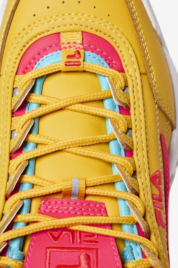 Fila Big Kids\' Disruptor 2 Premium Lemon/Diva Pink/Bluefish