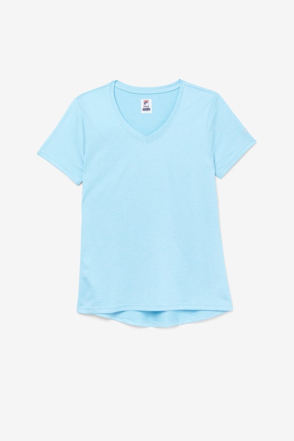 Fila Pickleball Silky V-Neck Bluefish Heather