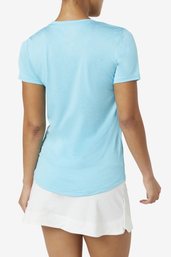 Fila Pickleball Silky V-Neck Bluefish Heather