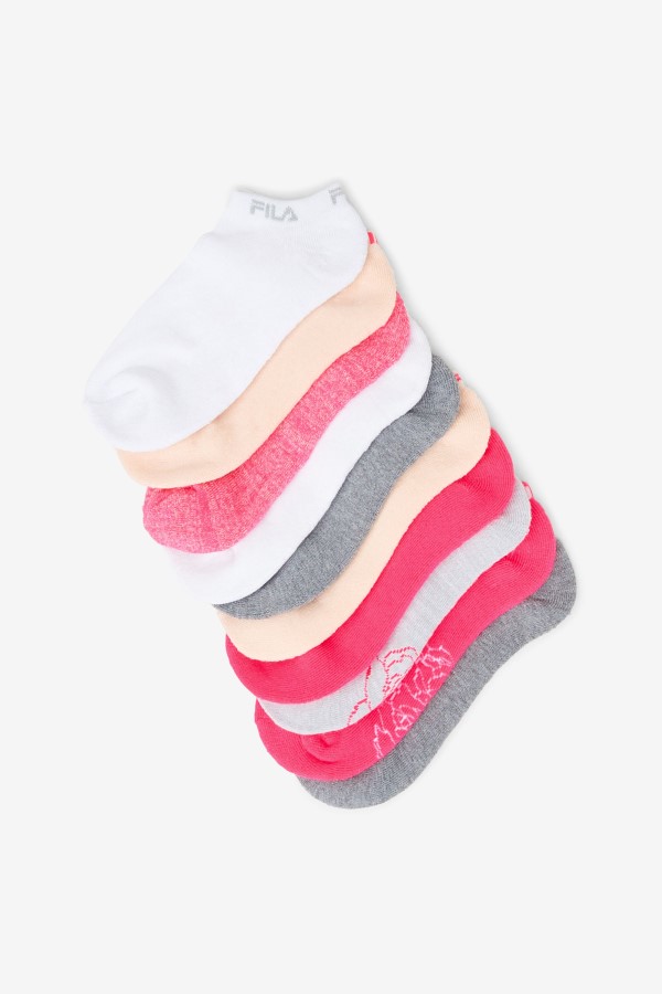 Fila Pink Girl\'s Floral No Show Sock 10-Pack