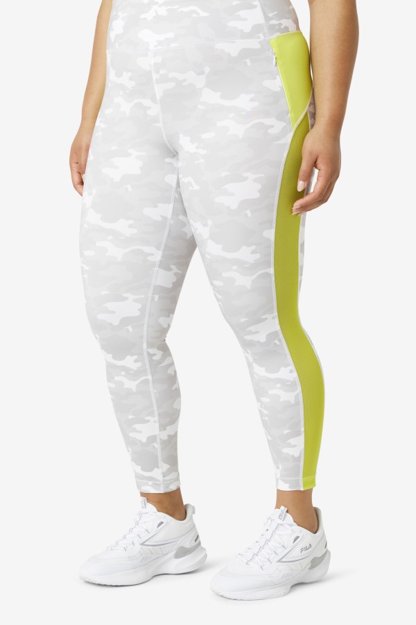 Fila White/Sulphur Forza Contrast 7/8 Leggings