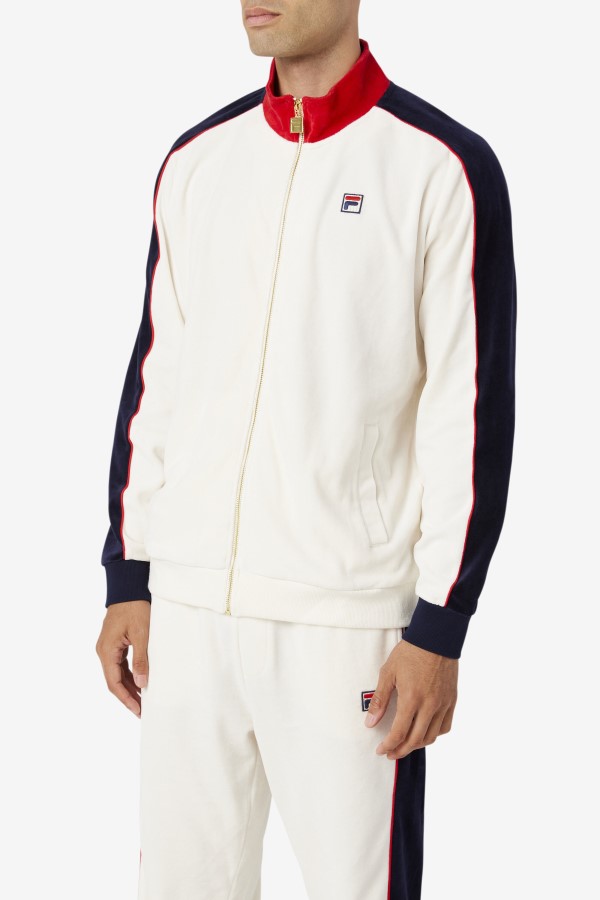 Cima Velour Jacket Fila Gardenia/Red/Peacoat
