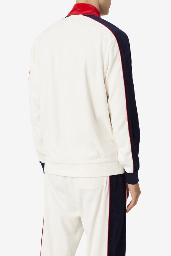Cima Velour Jacket Fila Gardenia/Red/Peacoat