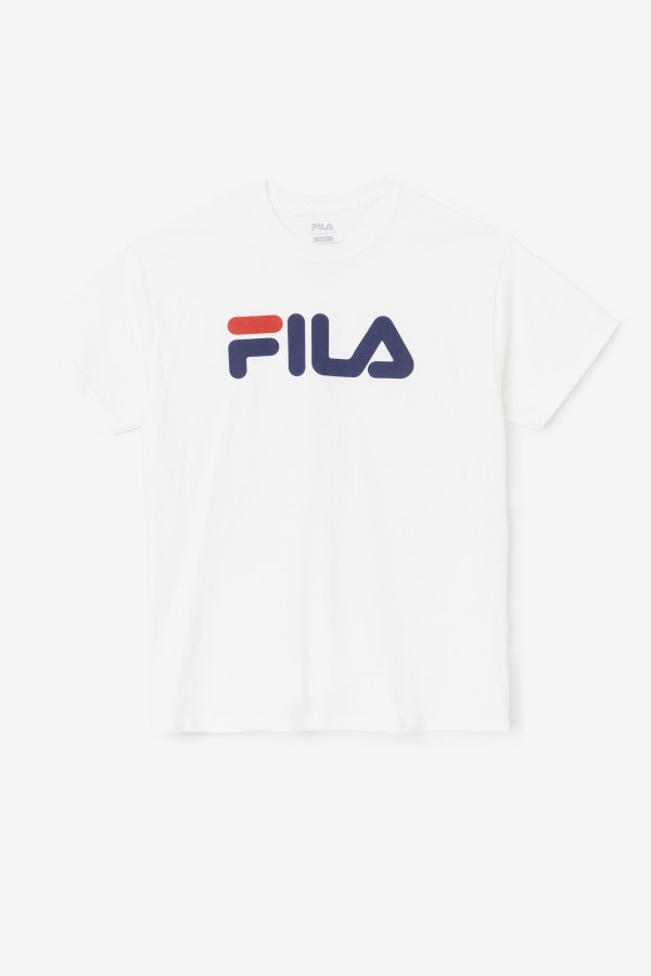 Men's Logo Tee White/Navy/Red Fila