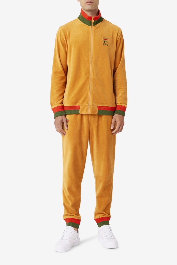 Desert Sun/Poppy/Douglas Fir FILA X Paterson Velour Pant Fila