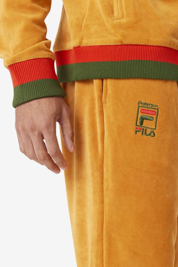 Desert Sun/Poppy/Douglas Fir FILA X Paterson Velour Pant Fila