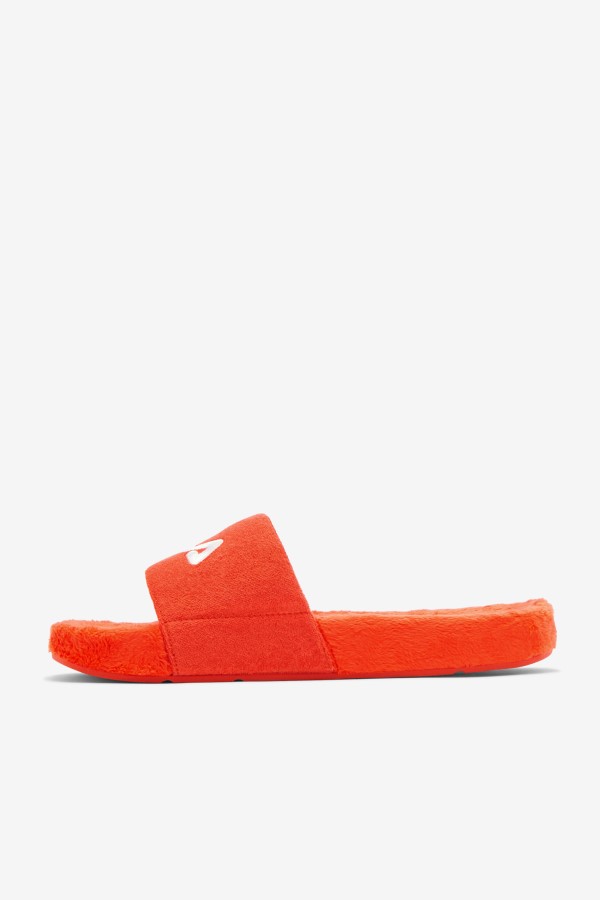 Cherry Tomato/Bayou/White Fila Terry Drifter Slide