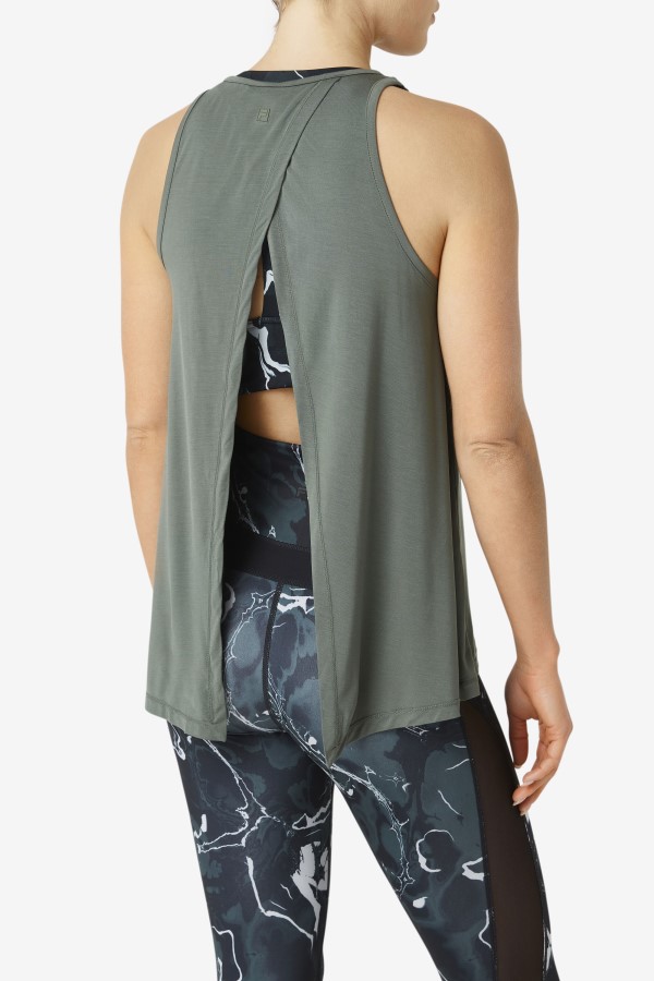 Fi-Lux Open Back Tank Top Thyme Fila