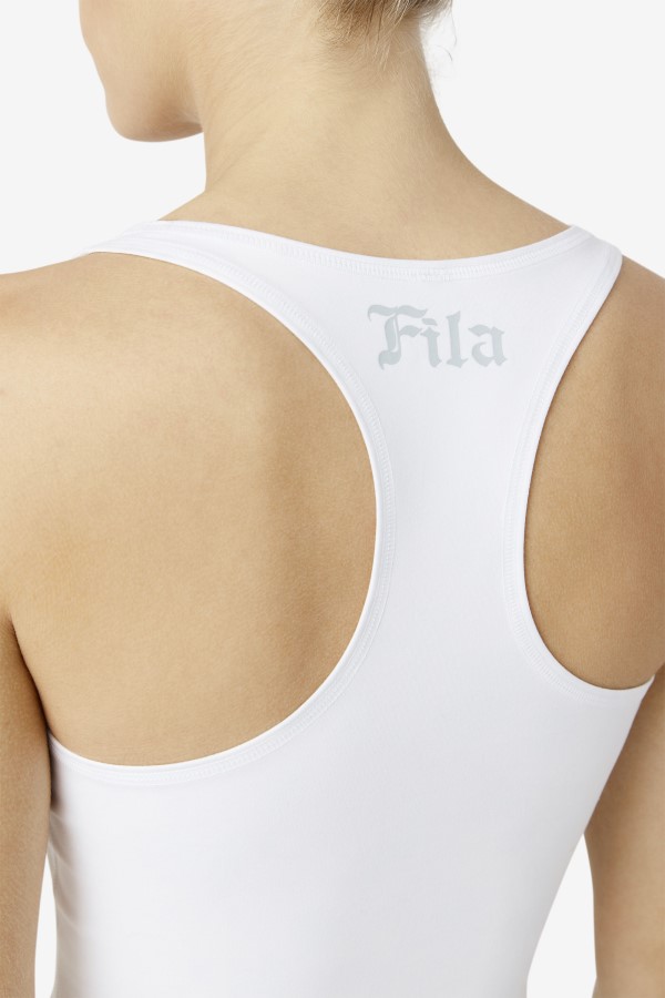 Zuri Reversible Crop Tank White Fila