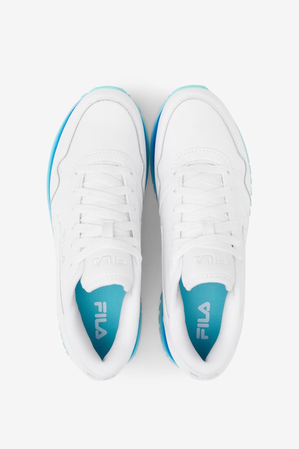 White/Navy/Aruba Blue Women\'s Orbit Stripe Fila