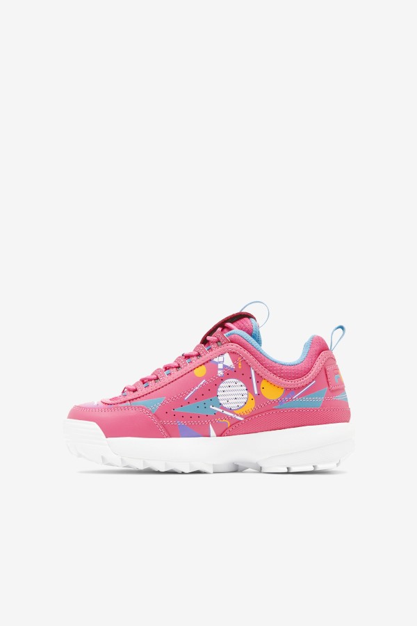 Big Kids\' Disruptor 2 Premium Fila Bubblegum/Blue/White