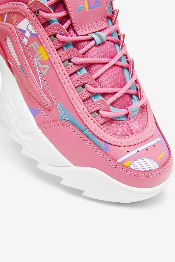 Big Kids\' Disruptor 2 Premium Fila Bubblegum/Blue/White