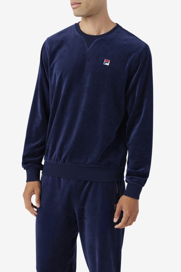 Fila Navy Earl Velour Crew