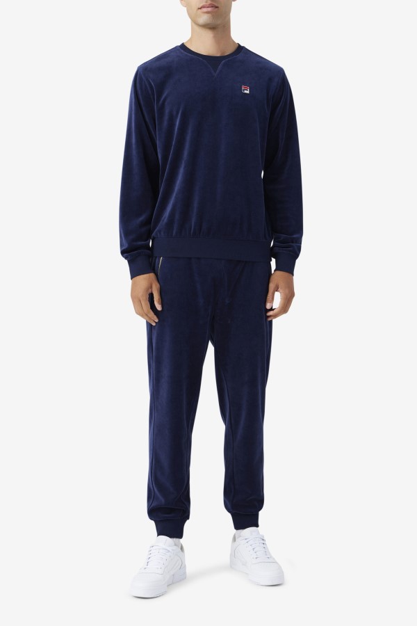 Fila Navy Earl Velour Crew
