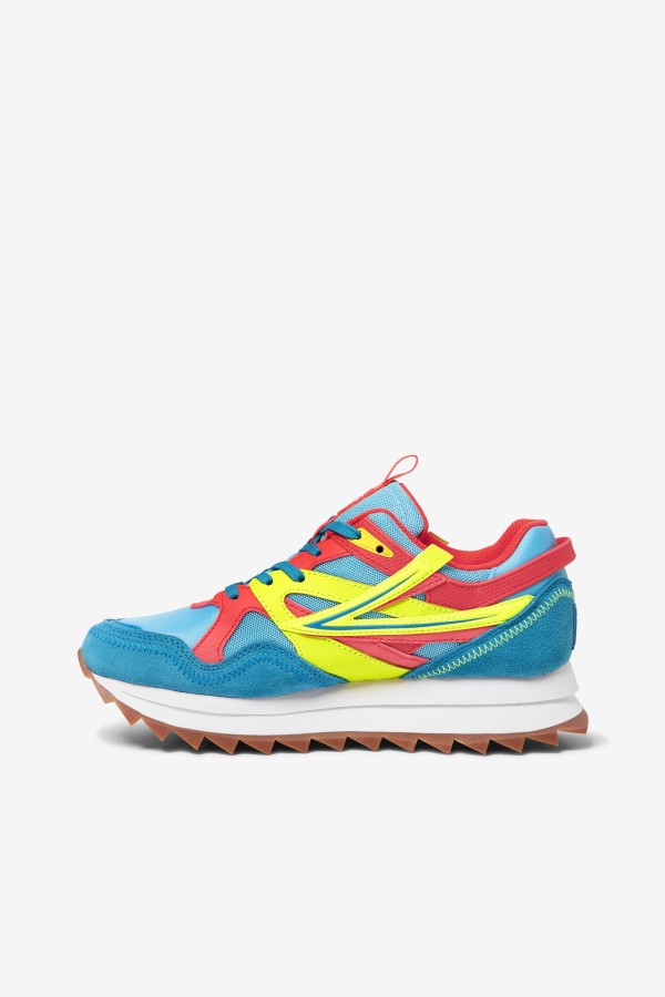 Women\'s Sandenal Orbit Fila Bluefish/Yellow/Fiery Coral