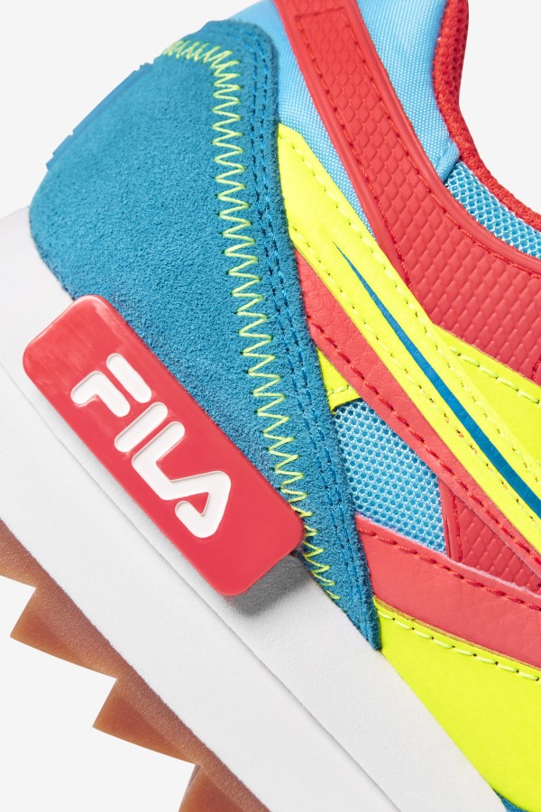 Women\'s Sandenal Orbit Fila Bluefish/Yellow/Fiery Coral