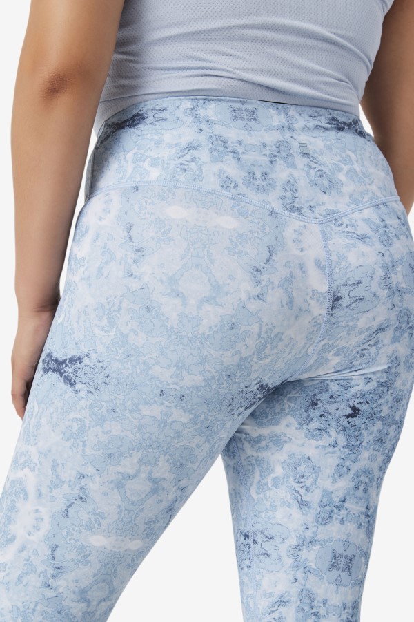 Fila Blue Fog Print Forza Sleek 7/8 Leggings