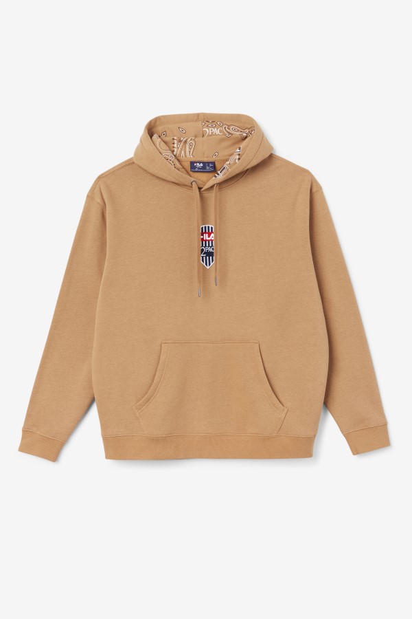 2Pac Patch Hoodie Fila Tobacco Brown