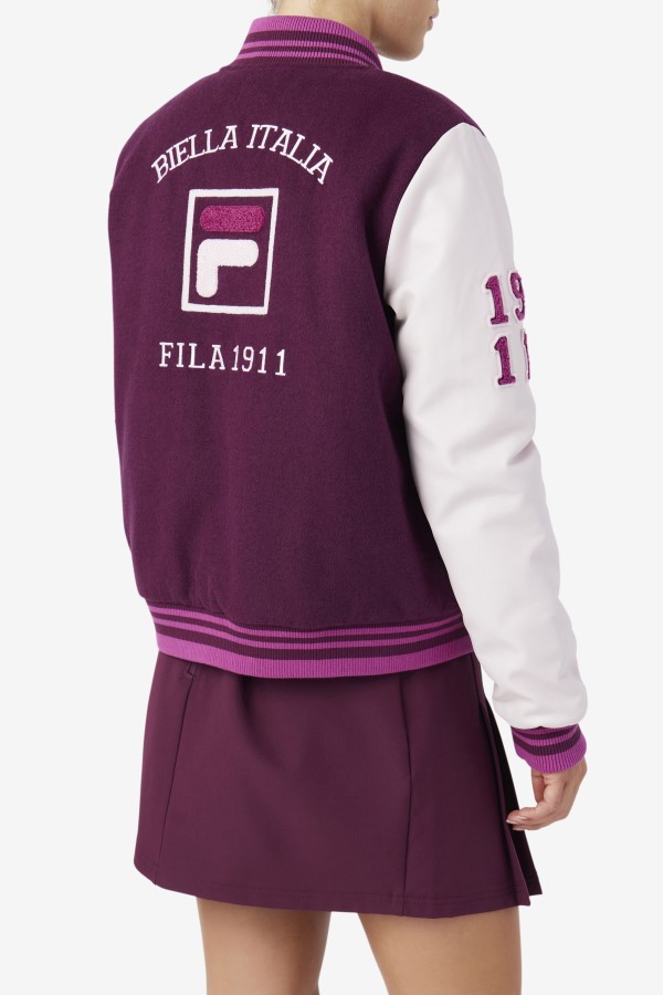 Fila Grape Wine/Potpourri/Rouge Dixon Varsity Jacket