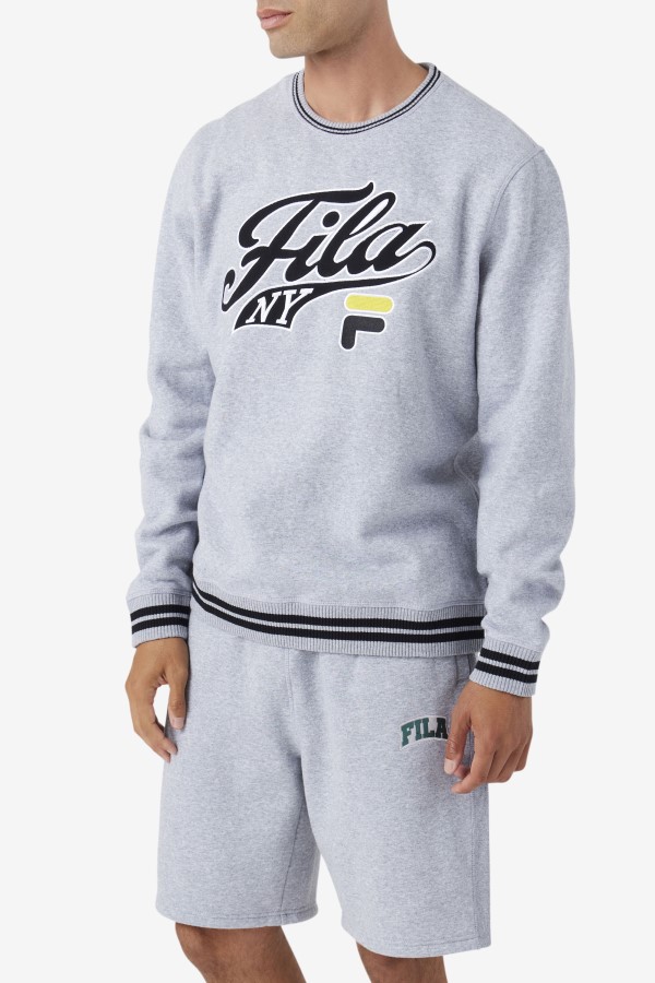 Taylor Crewneck Sweatshirt Light Grey Marl/Black/Mimosa Fila