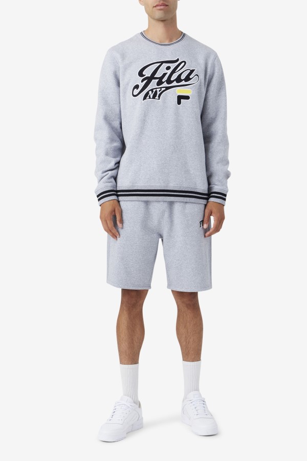 Taylor Crewneck Sweatshirt Light Grey Marl/Black/Mimosa Fila