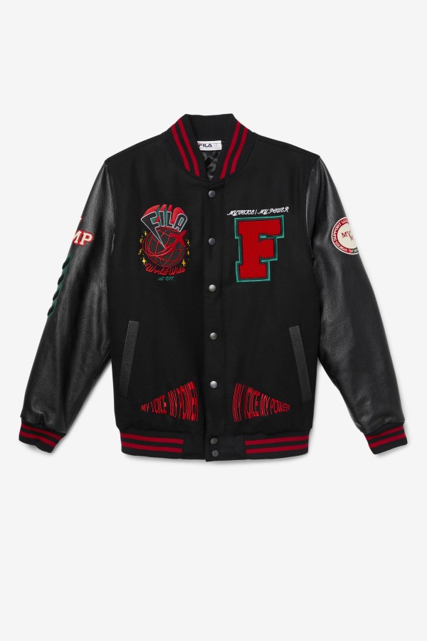 Fila Raddix Varsity Jacket Black/Red/Green