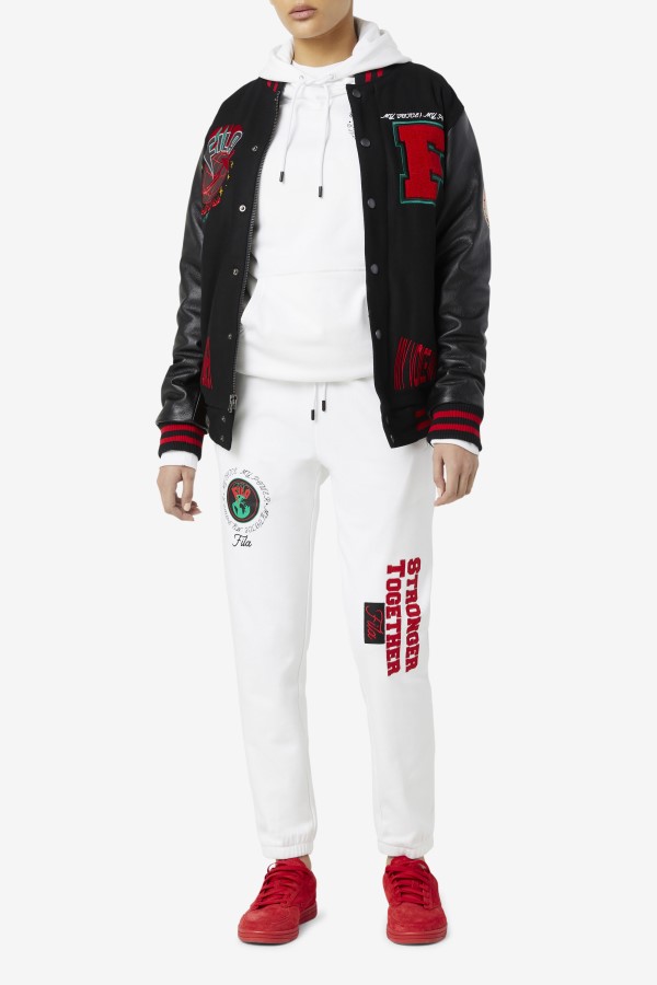 Fila Raddix Varsity Jacket Black/Red/Green