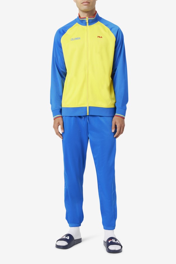 Lapis Blue/Fiery Red Fila Colombia Track Pant