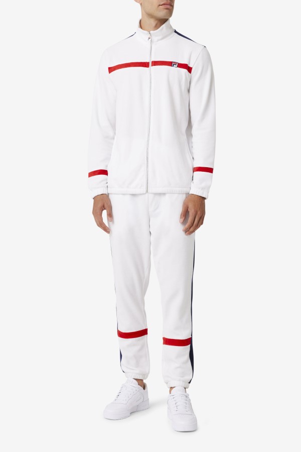Ravid Velour Jacket Fila White/Red/Navy