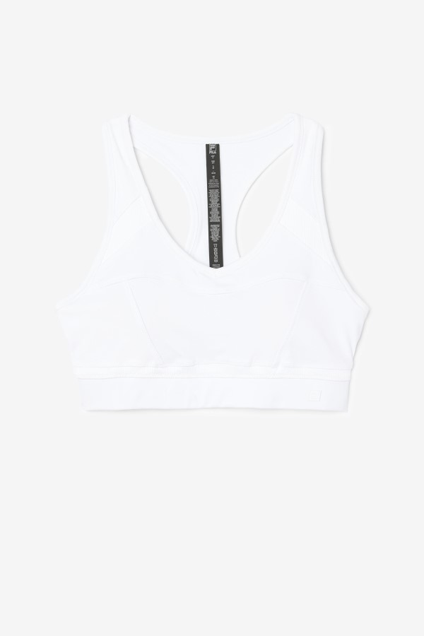 White Uplift Racerback Sports Bra Fila