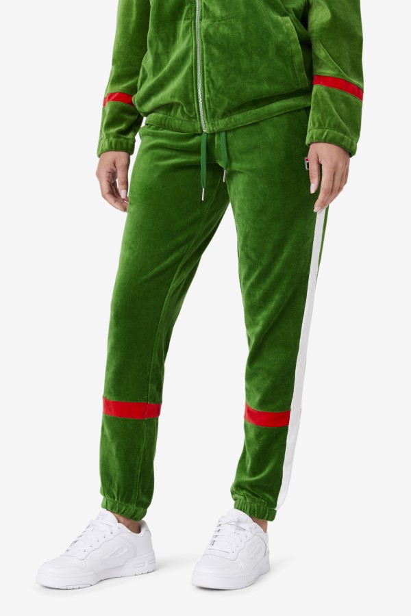 Formal Garden/White/Red Ravid Velour Pant Fila
