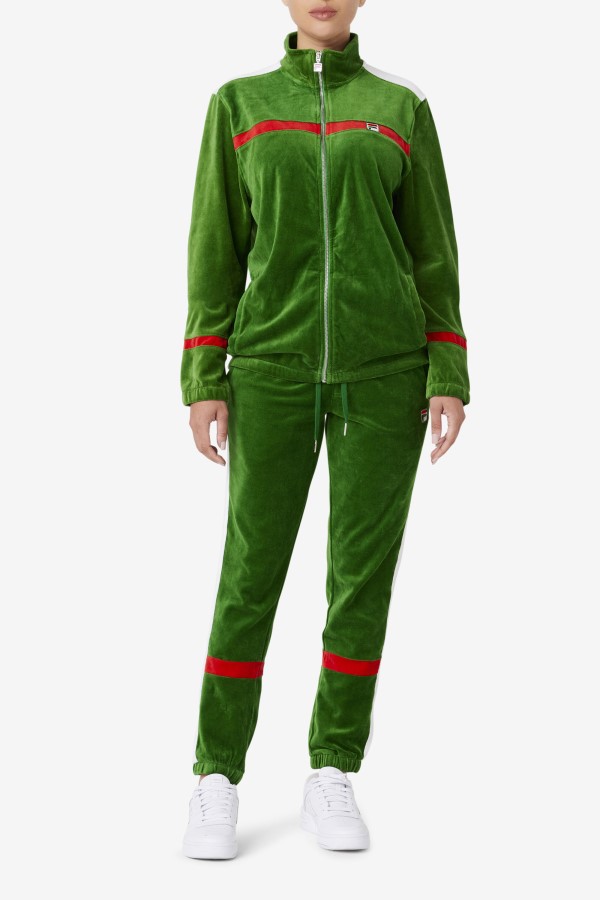Formal Garden/White/Red Ravid Velour Pant Fila