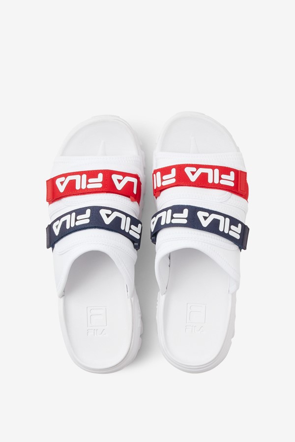 Men\'s outdoor slide Fila White/Navy/Red