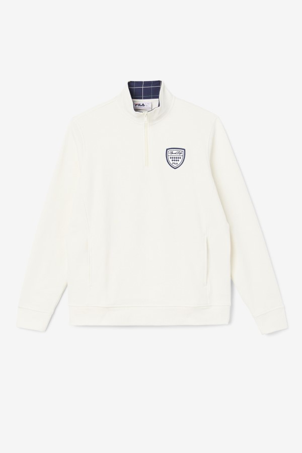 Fila Nima 1/4 Zip Sweatshirt Gardenia/Navy/June Bug