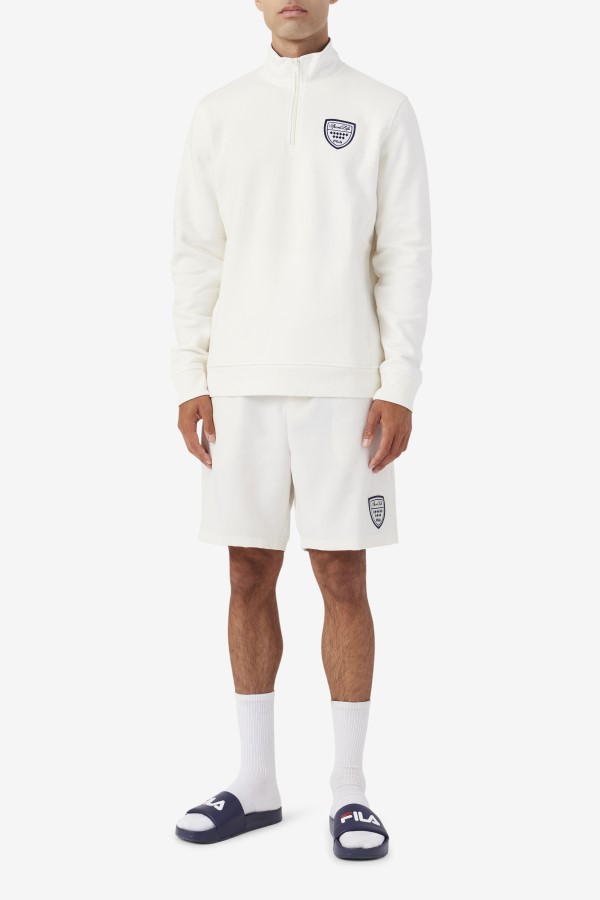 Fila Nima 1/4 Zip Sweatshirt Gardenia/Navy/June Bug