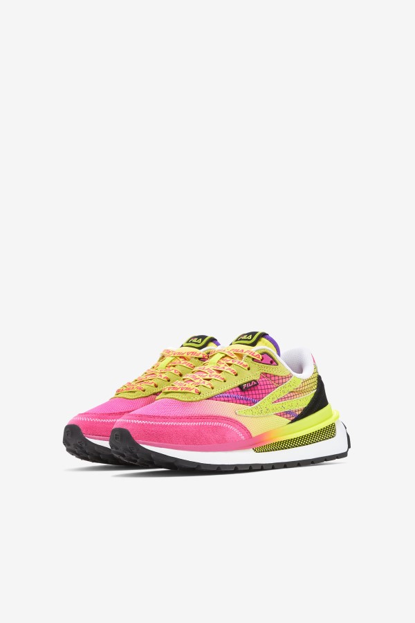 Fila Pink Glo/Sulphur/White Big Kids\' Renno