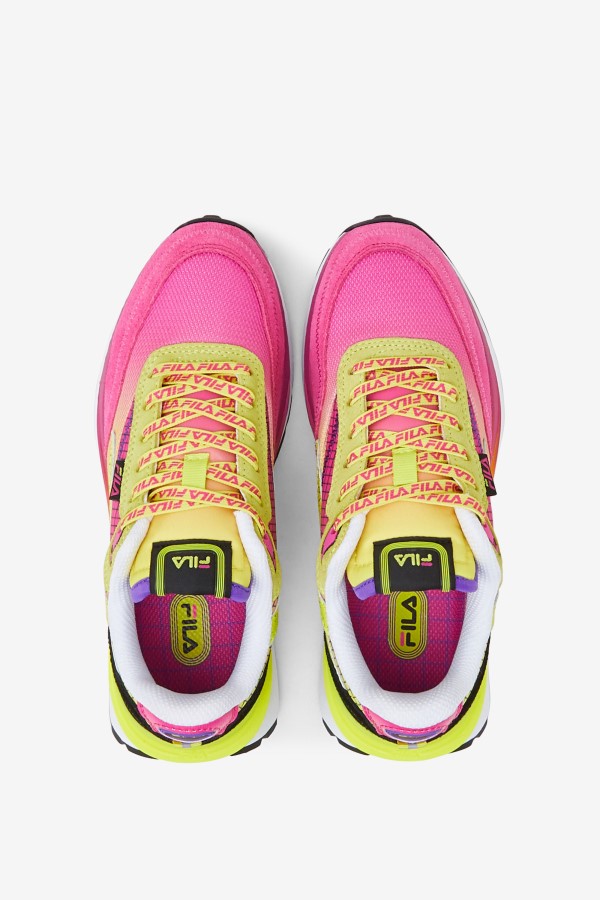 Fila Pink Glo/Sulphur/White Big Kids\' Renno