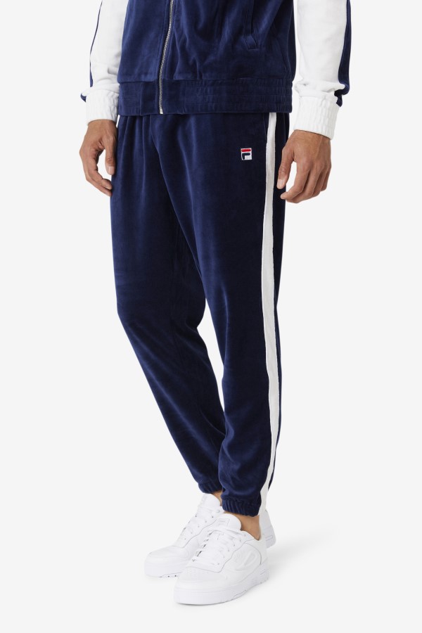 Brice Velour Pant Navy/White/Red Fila