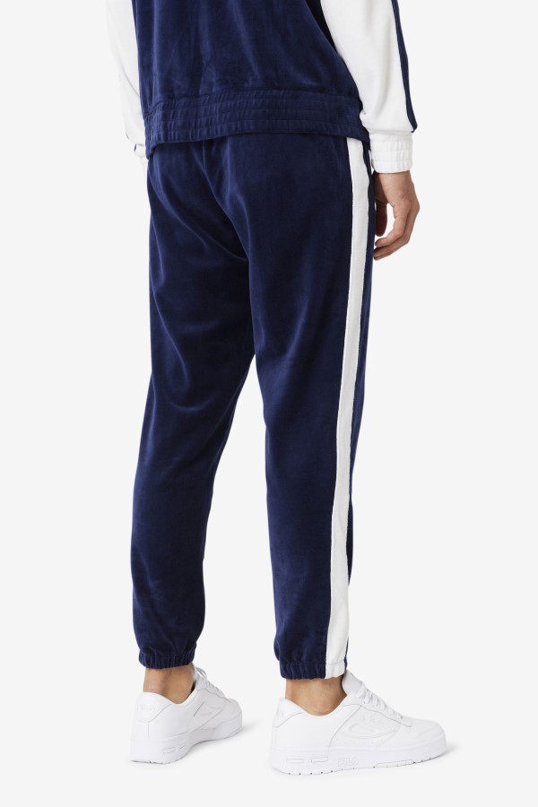 Brice Velour Pant Navy/White/Red Fila