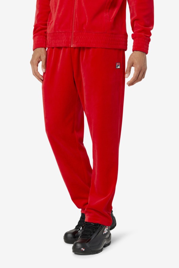 Red Fila O-Fit Velour Pant