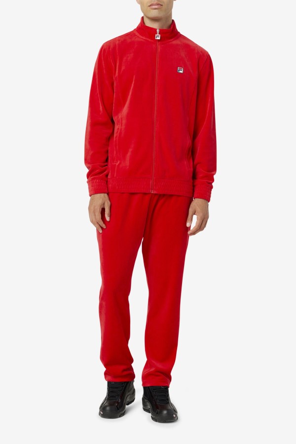 Red Fila O-Fit Velour Pant