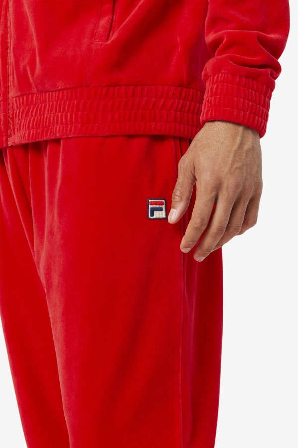 Red Fila O-Fit Velour Pant