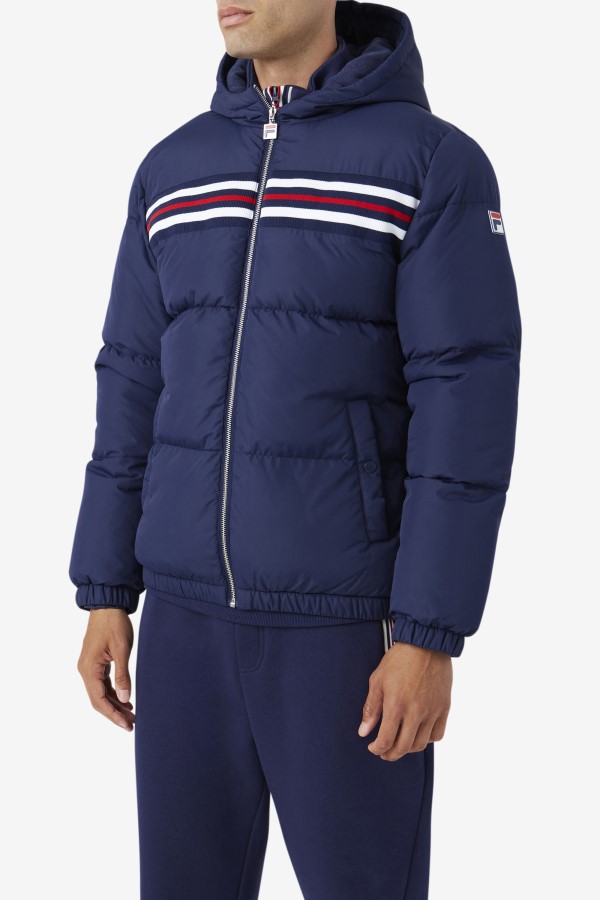 Navy/Red Fila Jake Puffer Jacket