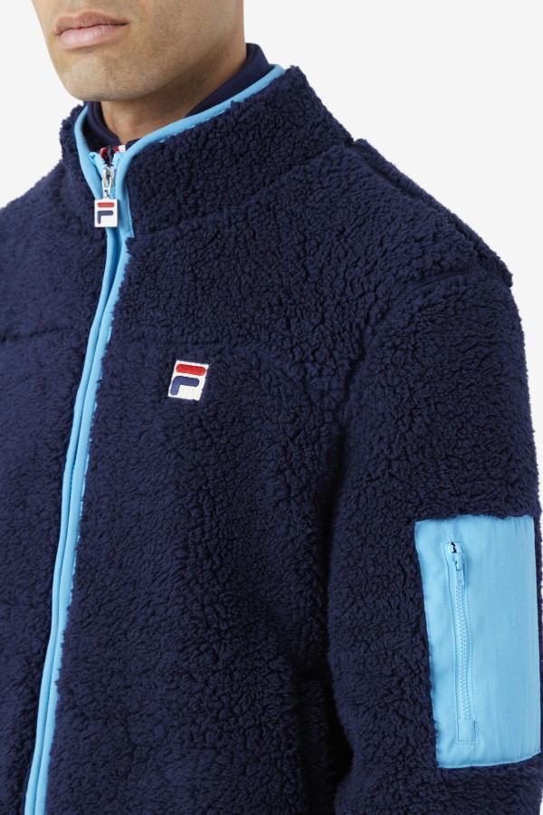 Yale Sherpa Jacket Fila Navy/Aquarius