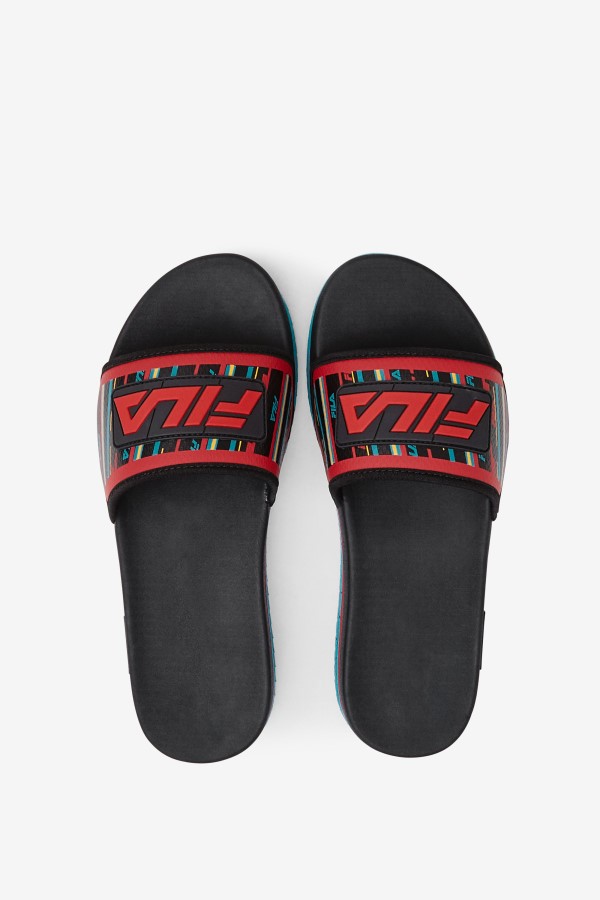 Fila Black/Capri Breeze/Red Men\'s Lunar Slide