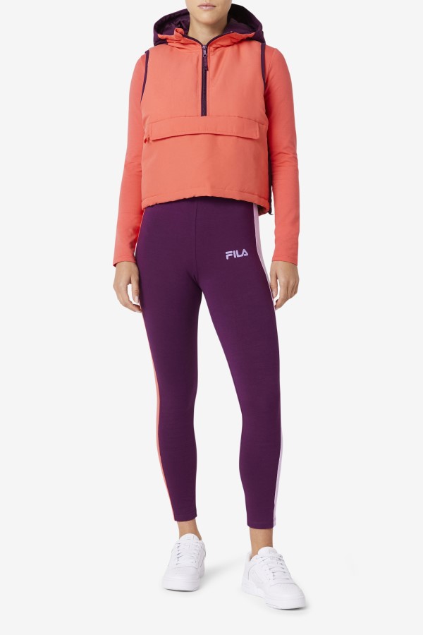 Nevaeh Half Zip Vest Fila Cayenne/Pickled Beet